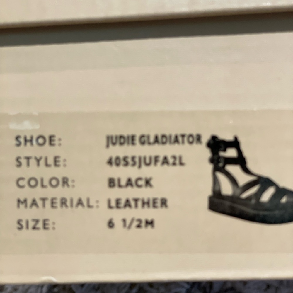 MICHAEL KORS JUDIE VACHETTA FLAT GLADIATOR BLACK SANDAL  36.5 NIB - Picture 9 of 10